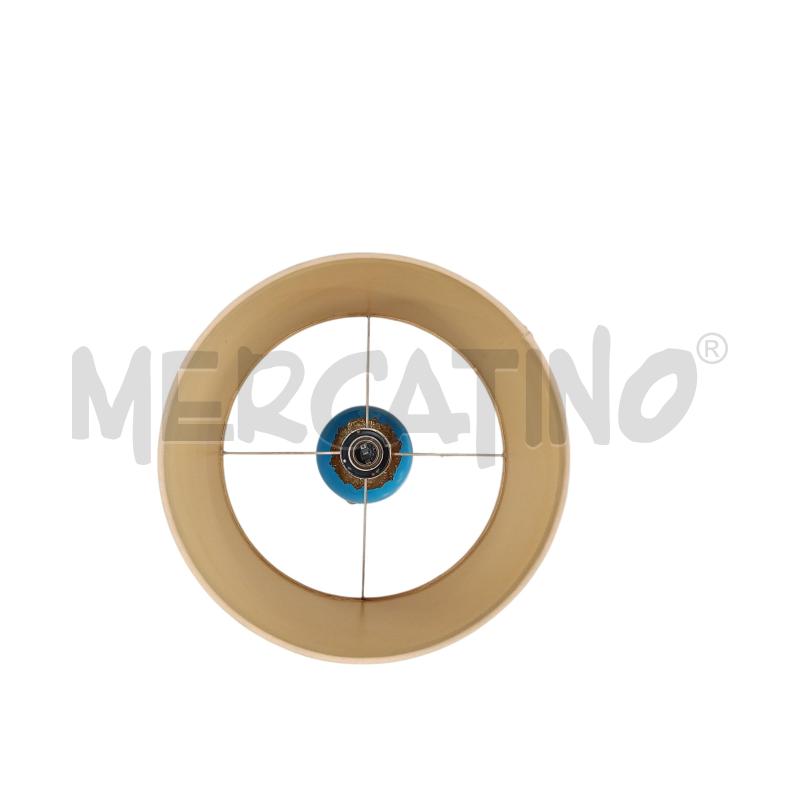 LAMPADA AZZURRA OPALINA BASE OTTONE EPOCA | Mercatino dell'Usato Roma-axa-casal palocco 3