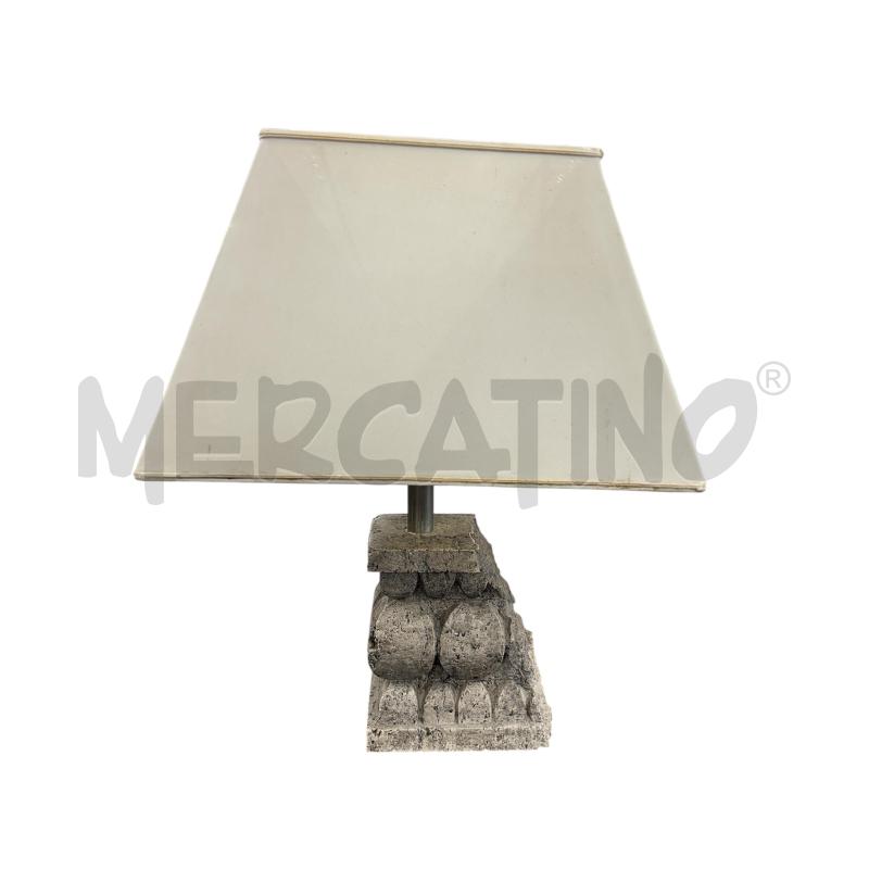 LAMPADA BASE TRAVERTINO PARALUME LARGO | Mercatino dell'Usato Roma-axa-casal palocco 1