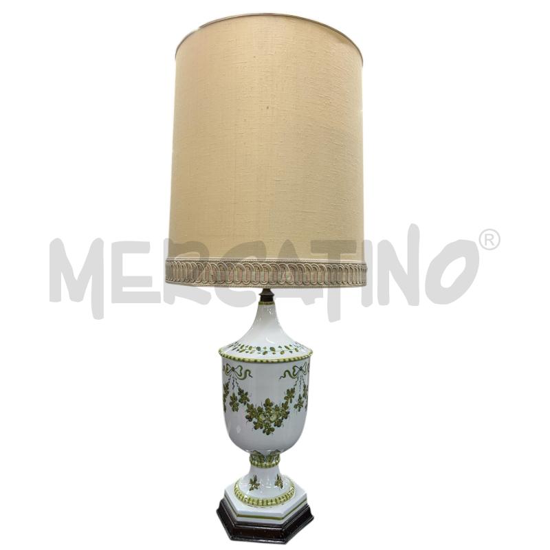 LAMPADA CER GRANDE BASE LEGNO  | Mercatino dell'Usato Roma-axa-casal palocco 1