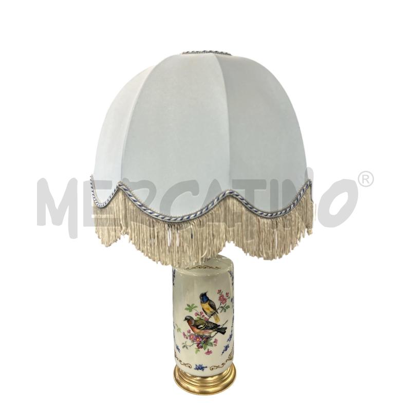 LAMPADA PORCELLANA DECORO UCCELLI | Mercatino dell'Usato Roma-axa-casal palocco 1