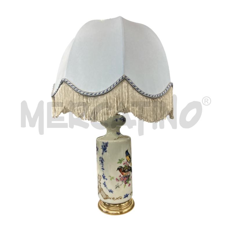 LAMPADA PORCELLANA DECORO UCCELLI | Mercatino dell'Usato Roma-axa-casal palocco 2