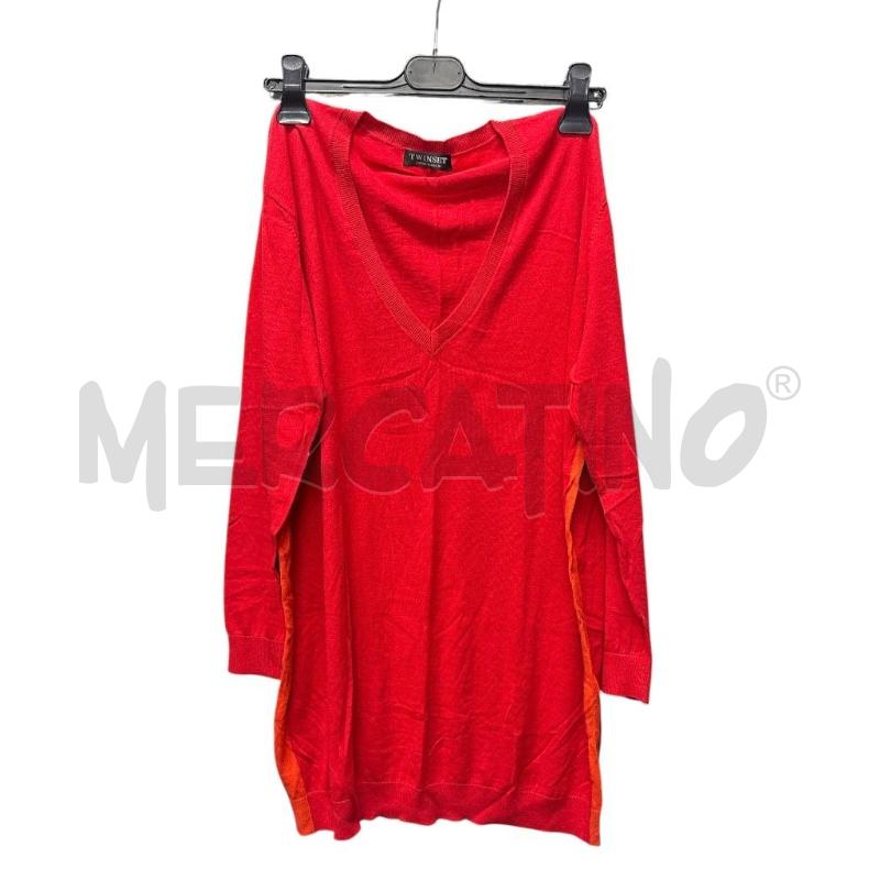 MAGLIA DONNA MAXI TWIN SET ROSSA | Mercatino dell'Usato Roma-axa-casal palocco 1