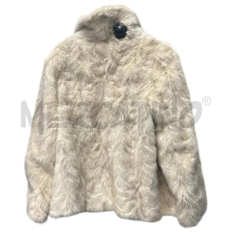 PELLICCIOTTO DONNA  VISONE BIANCO | Mercatino dell'Usato Roma-axa-casal palocco 2