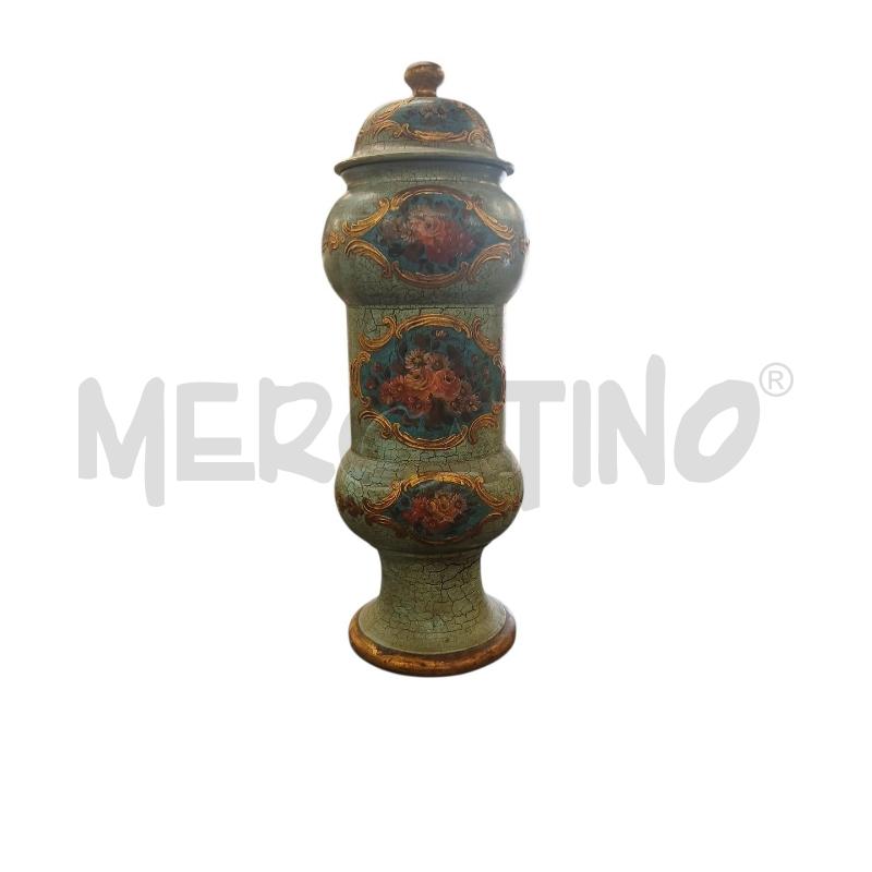 POTICHE VASO GRANDE CER CEL DEC ORO FIORI | Mercatino dell'Usato Roma-axa-casal palocco 1