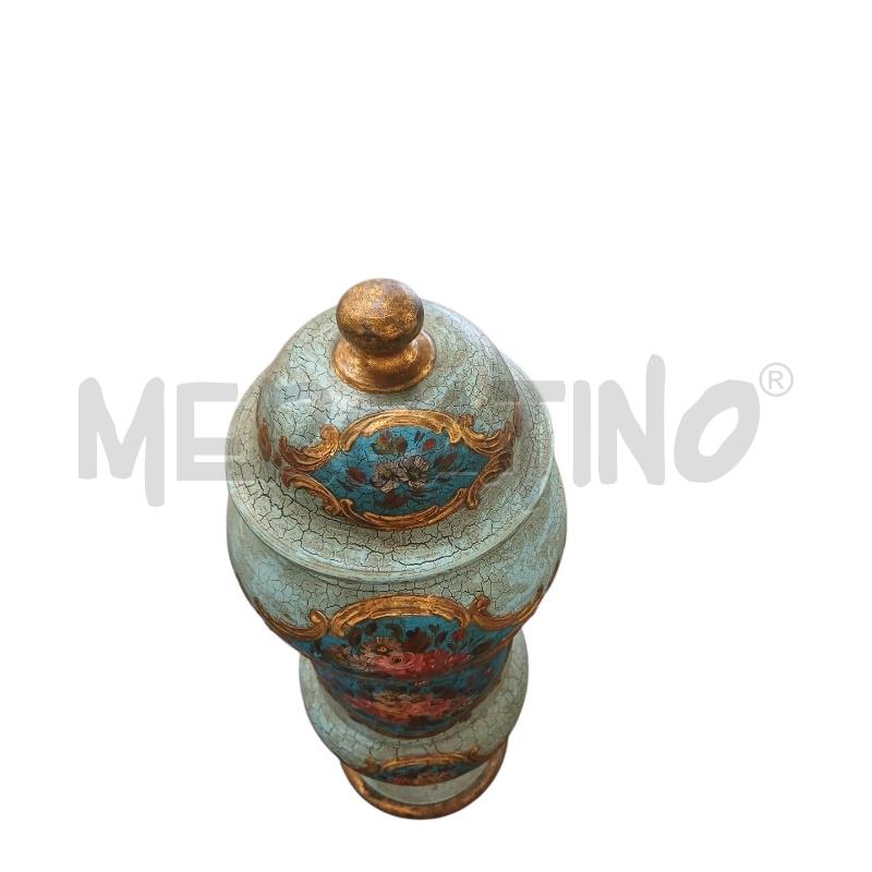 POTICHE VASO GRANDE CER CEL DEC ORO FIORI | Mercatino dell'Usato Roma-axa-casal palocco 3
