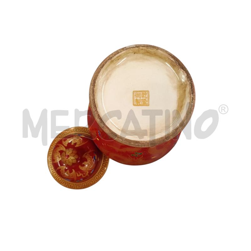 POTICHE VASO ROSSA DEC GRAGHI DORATI | Mercatino dell'Usato Roma-axa-casal palocco 3