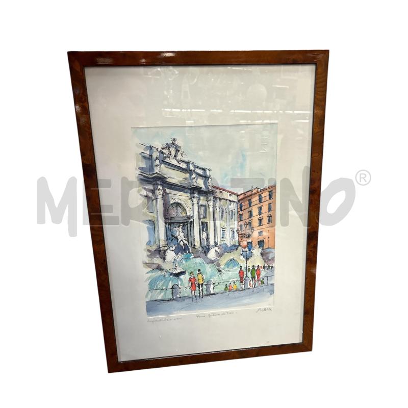 QUADRO FAUSTO BATTELLI ACQUARELLO ROMA | Mercatino dell'Usato Roma-axa-casal palocco 1