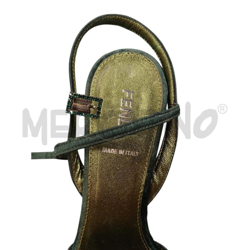 SANDALI DONNA  FENDI VERDE | Mercatino dell'Usato Roma-axa-casal palocco 3