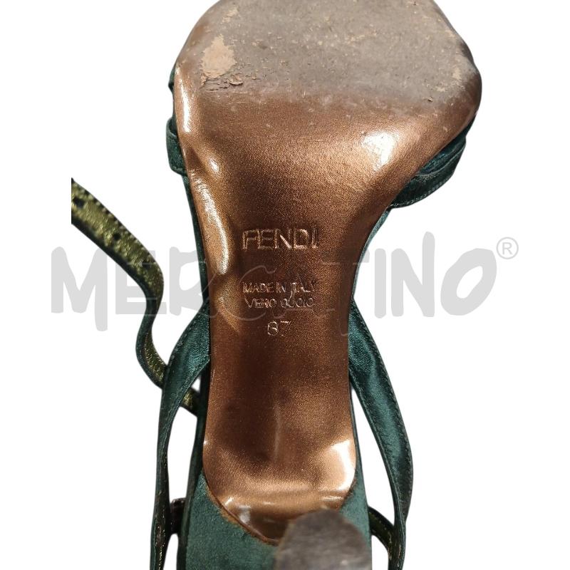 SANDALI DONNA  FENDI VERDE | Mercatino dell'Usato Roma-axa-casal palocco 4