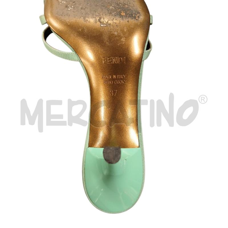 SANDALI DONNA  VERDE FENDI | Mercatino dell'Usato Roma-axa-casal palocco 4