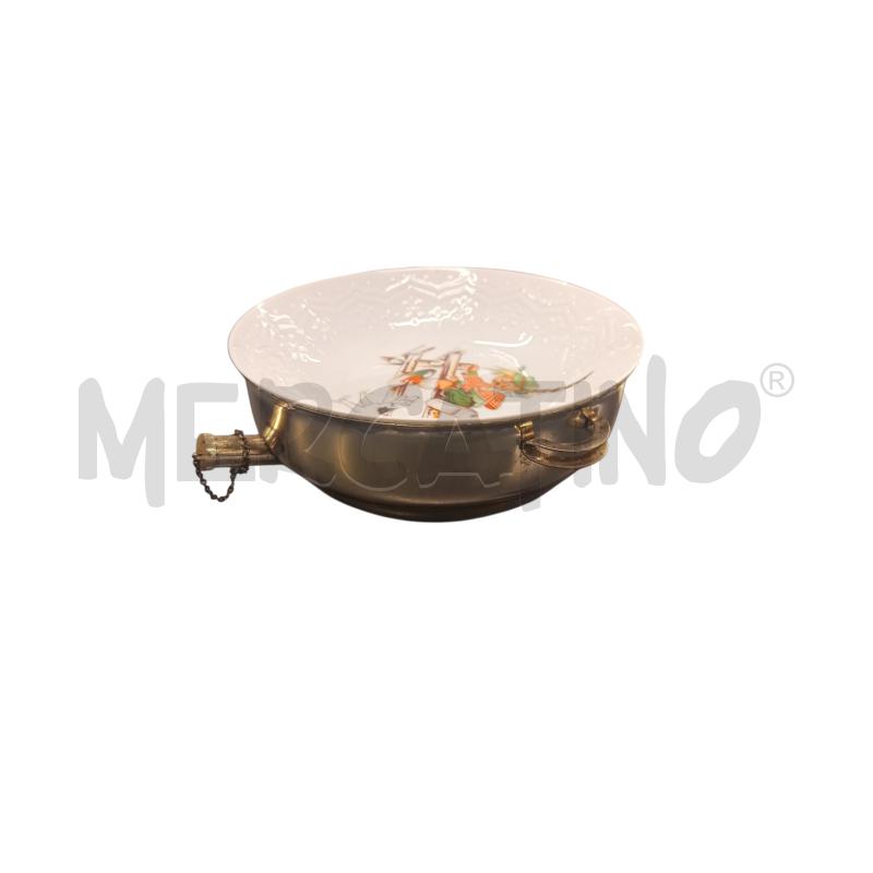 SCALDA PIATTO CERAMICA METALLO | Mercatino dell'Usato Roma-axa-casal palocco 3