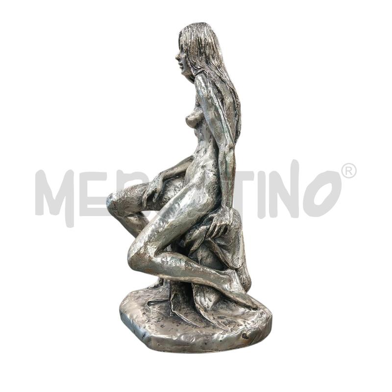 SCULTURA OTTAVIANI ARGENTATA NUDO DONNA | Mercatino dell'Usato Roma-axa-casal palocco 2