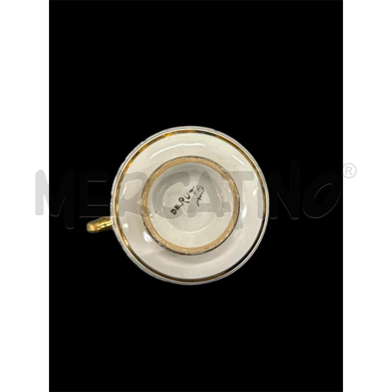 SERVIZIO DA CAFFÈ BIANCO DORATO PZ.13 | Mercatino dell'Usato Roma-axa-casal palocco 3