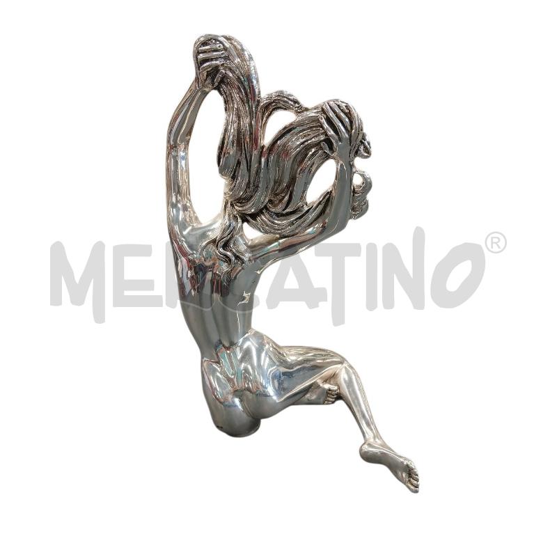 STATUETTA ARGENTATA DONNA SI TOCCA CAP | Mercatino dell'Usato Roma-axa-casal palocco 3