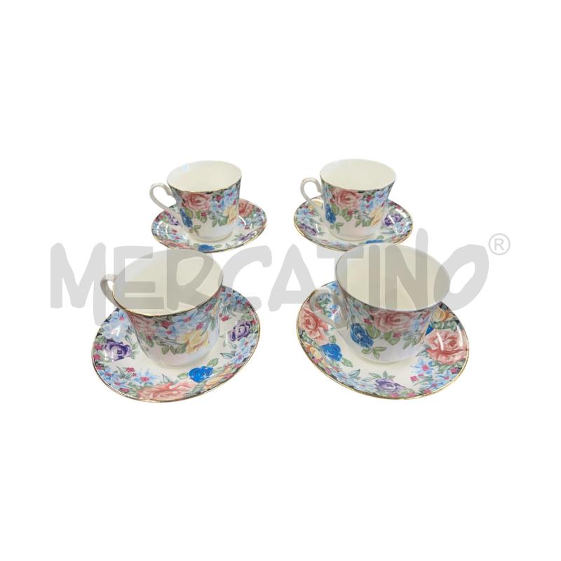 TAZZE PORC CROWN CHESTER FIORI 8PZ | Mercatino dell'Usato Roma-axa-casal palocco 1