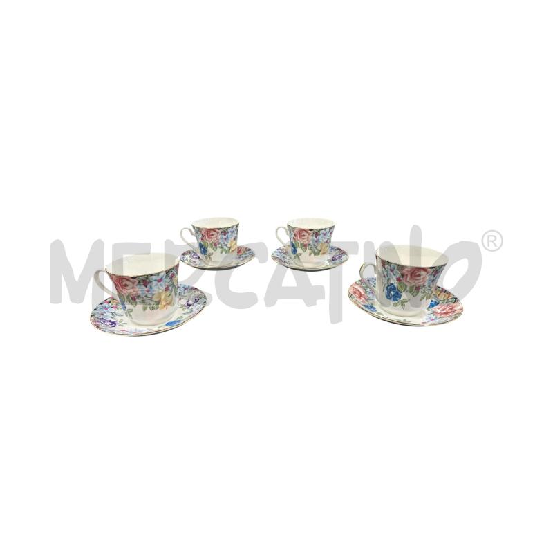 TAZZE PORC CROWN CHESTER FIORI 8PZ | Mercatino dell'Usato Roma-axa-casal palocco 2