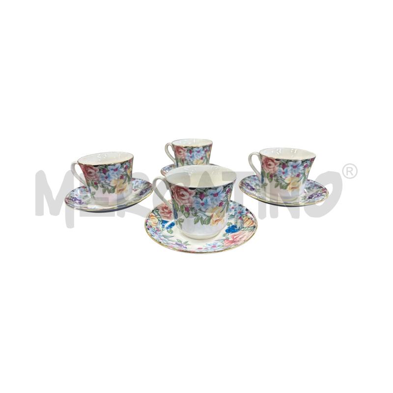 TAZZE PORC CROWN CHESTER FIORI 8PZ | Mercatino dell'Usato Roma-axa-casal palocco 3