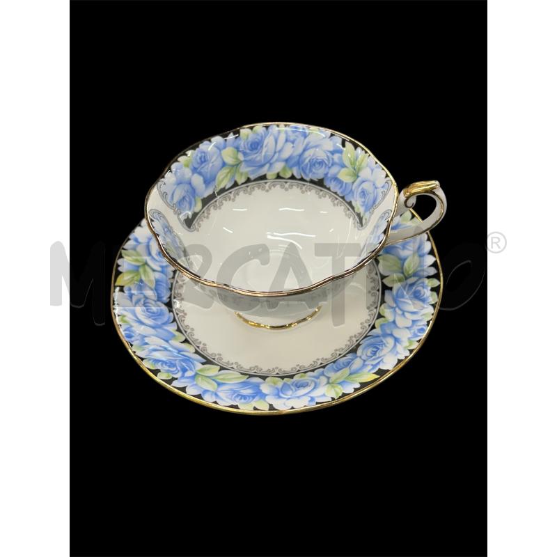 TAZZINE QUEEN'S ELIZABETH ROSE FIORI BLU | Mercatino dell'Usato Roma-axa-casal palocco 3