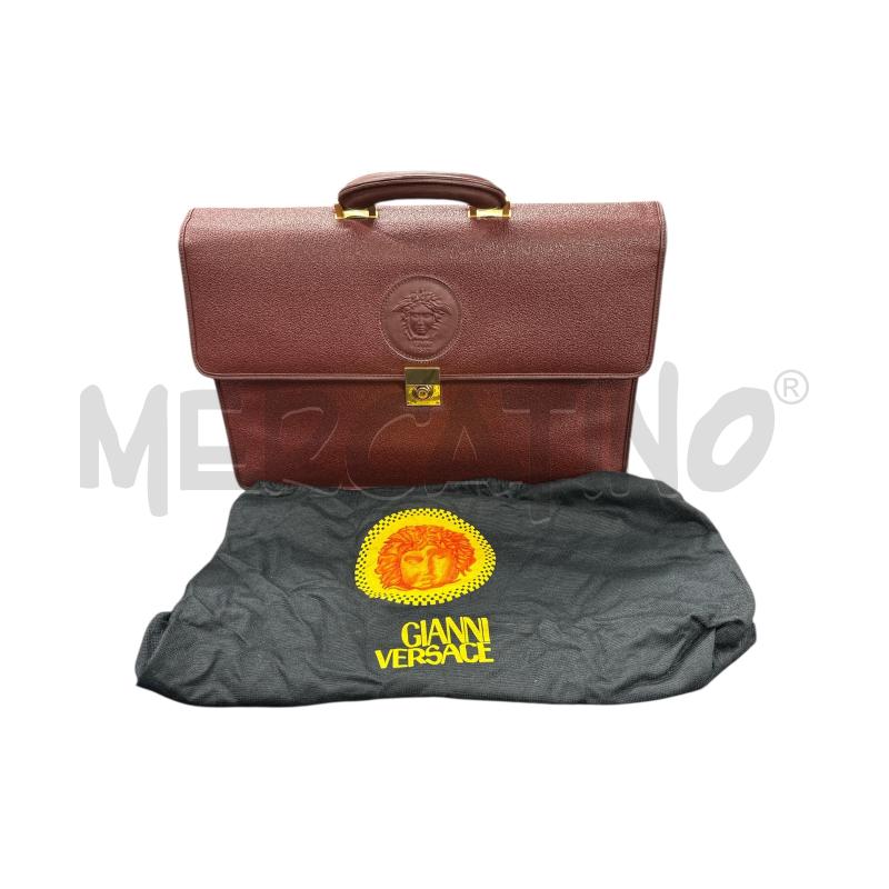 VALIGETTA PELLE BORDEAUX GIANNI VERSACE | Mercatino dell'Usato Roma-axa-casal palocco 4