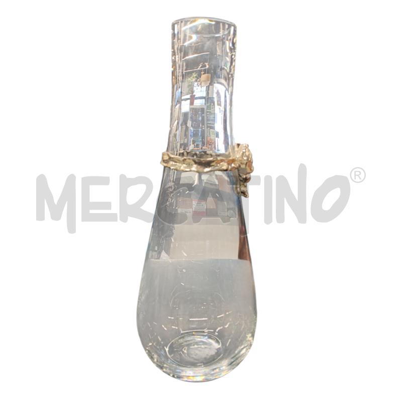 VASO CRISTALLO ALTO FIOCCO ARGENTATO | Mercatino dell'Usato Roma-axa-casal palocco 2