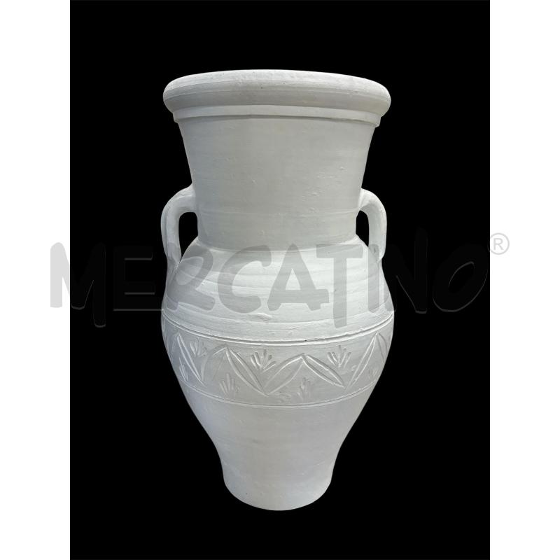 VASO GIGANTE TERRACOTTA BIANCO | Mercatino dell'Usato Roma-axa-casal palocco 1
