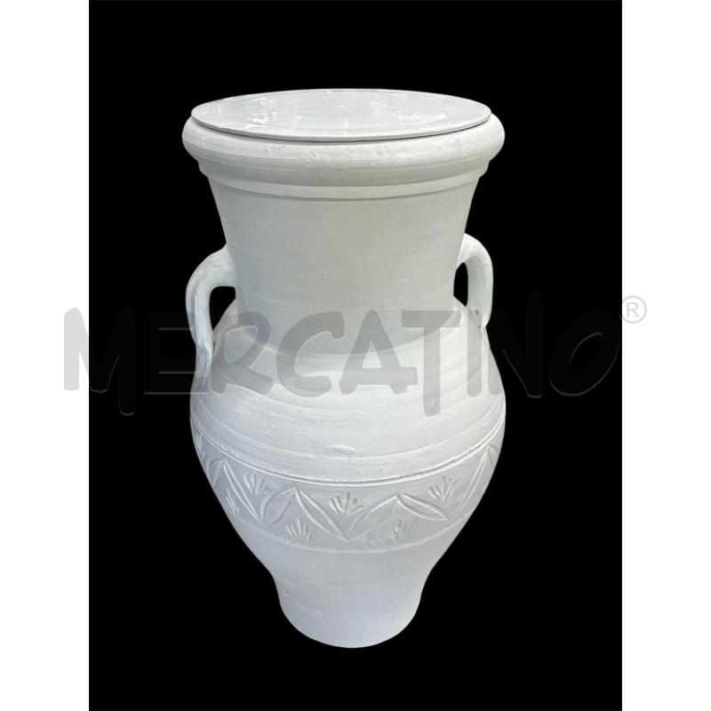 VASO GIGANTE TERRACOTTA BIANCO | Mercatino dell'Usato Roma-axa-casal palocco 2