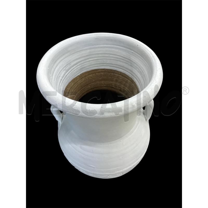 VASO GIGANTE TERRACOTTA BIANCO | Mercatino dell'Usato Roma-axa-casal palocco 3
