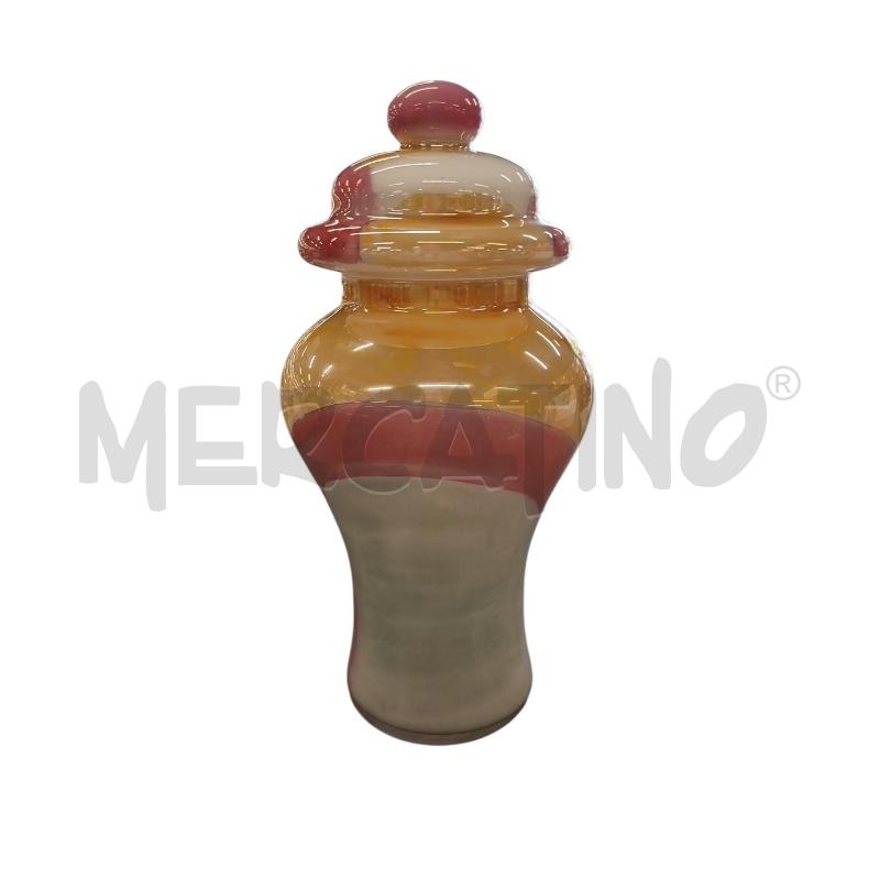 VASO VETRO MURANO ROSA DIFF | Mercatino dell'Usato Roma-axa-casal palocco 1