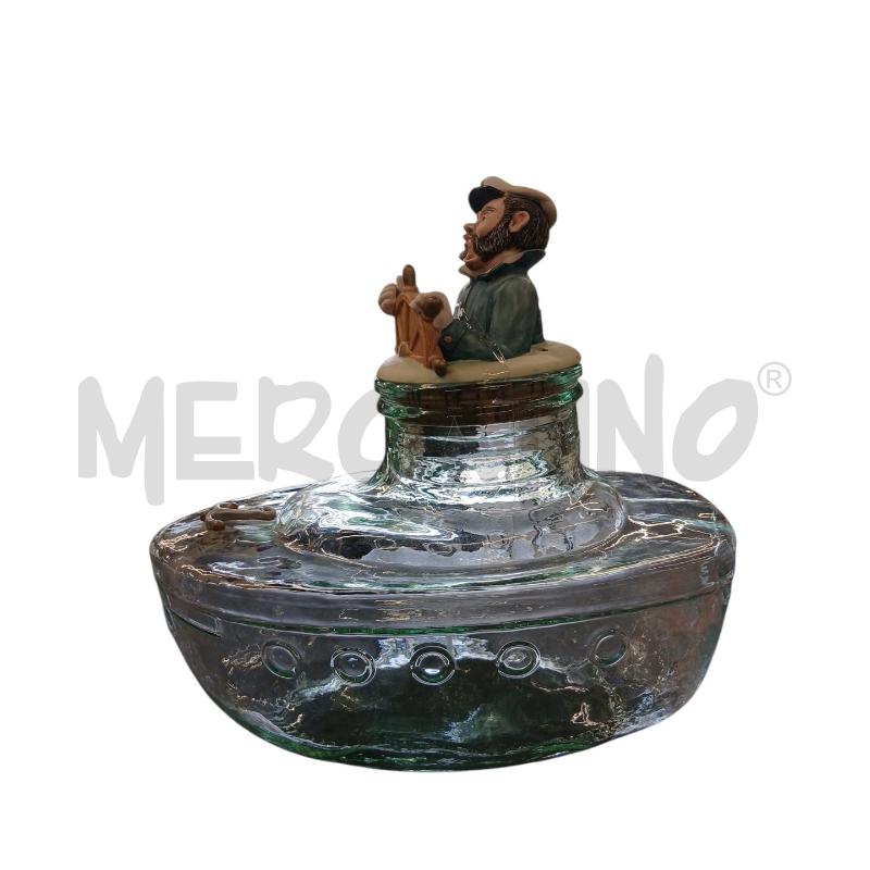 VASO VETRO VERDE A BARCA CAPTANO NADIR | Mercatino dell'Usato Roma-axa-casal palocco 2