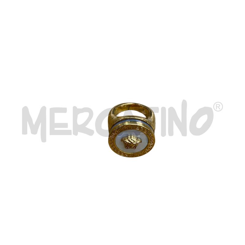 ANELLO DONNA VERSACE DORATO MADREPERLA | Mercatino dell'Usato Roma monteverde 3