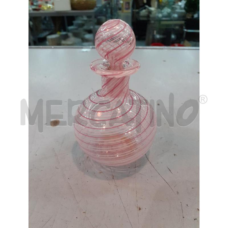 BOCCETTA VETRO RIGHE ROSA | Mercatino dell'Usato Roma monteverde 1