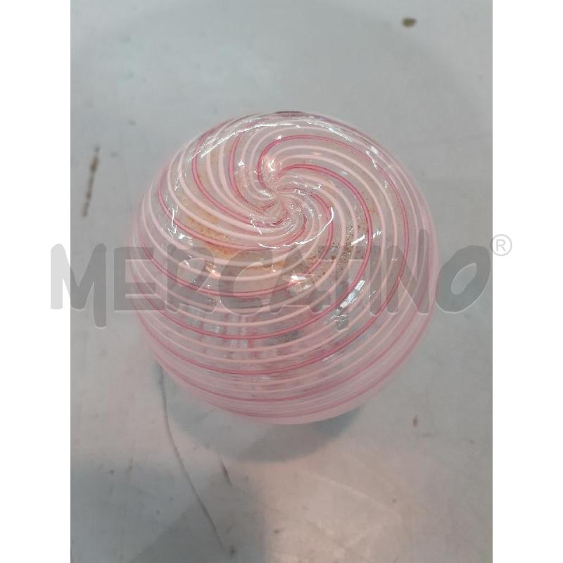 BOCCETTA VETRO RIGHE ROSA | Mercatino dell'Usato Roma monteverde 2