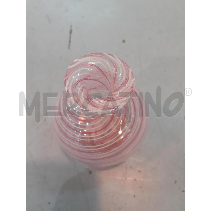 BOCCETTA VETRO RIGHE ROSA | Mercatino dell'Usato Roma monteverde 3