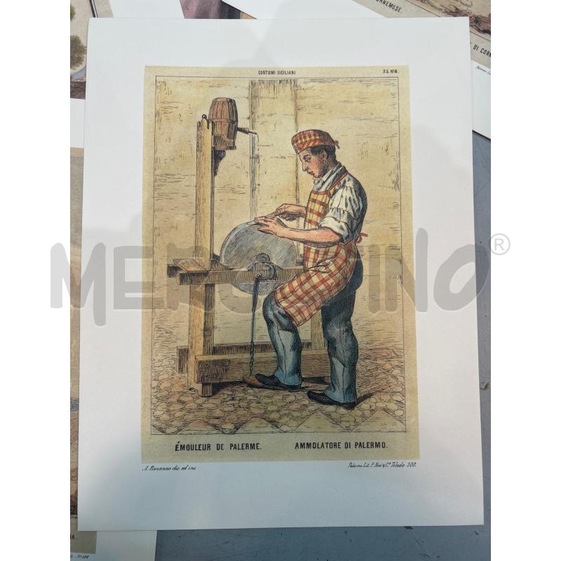 COLLEZIONE STAMPE COSTUMI SICILIANI | Mercatino dell'Usato Roma monteverde 2
