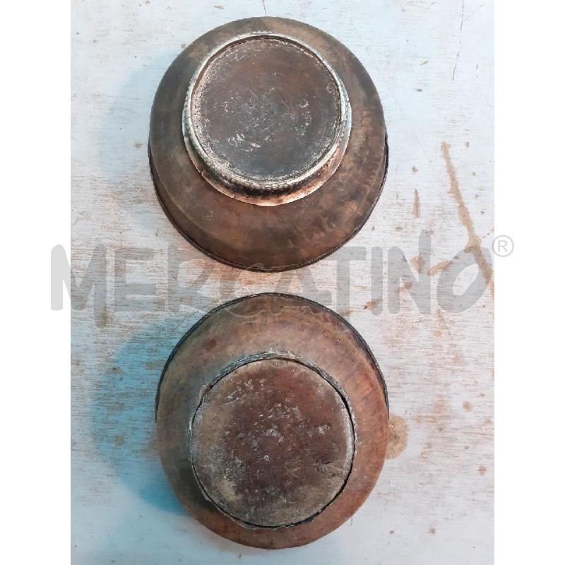 COPPIA CIOTOLINE LEGNO E METALLO TIBETANO XIX SECOLO | Mercatino dell'Usato Roma monteverde 3