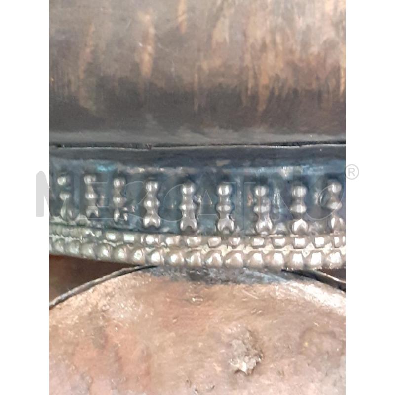 COPPIA CIOTOLINE LEGNO E METALLO TIBETANO XIX SECOLO | Mercatino dell'Usato Roma monteverde 4