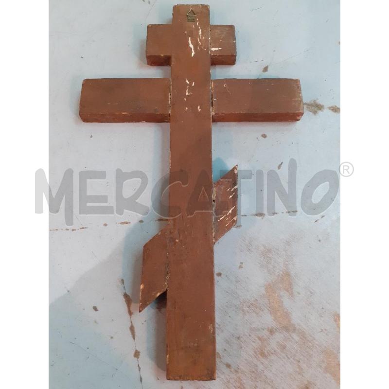 CROCIFISSO LEGNO DIPINTO | Mercatino dell'Usato Roma monteverde 2