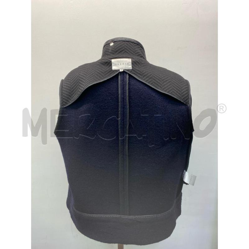 GIACCA DONNA SANDRO BLU LANA PELLE  | Mercatino dell'Usato Roma monteverde 4
