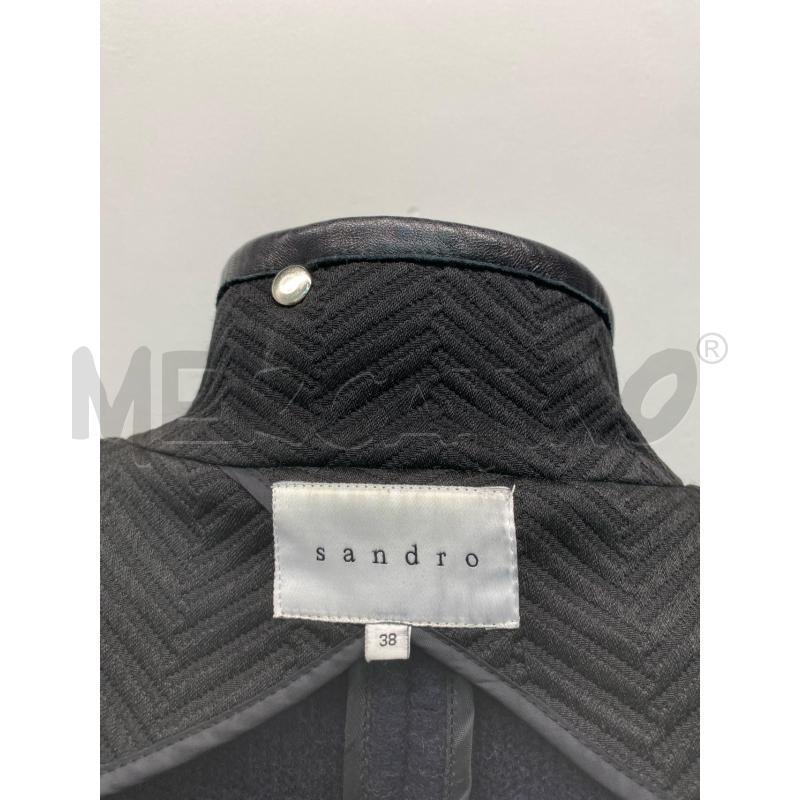 GIACCA DONNA SANDRO BLU LANA PELLE  | Mercatino dell'Usato Roma monteverde 5