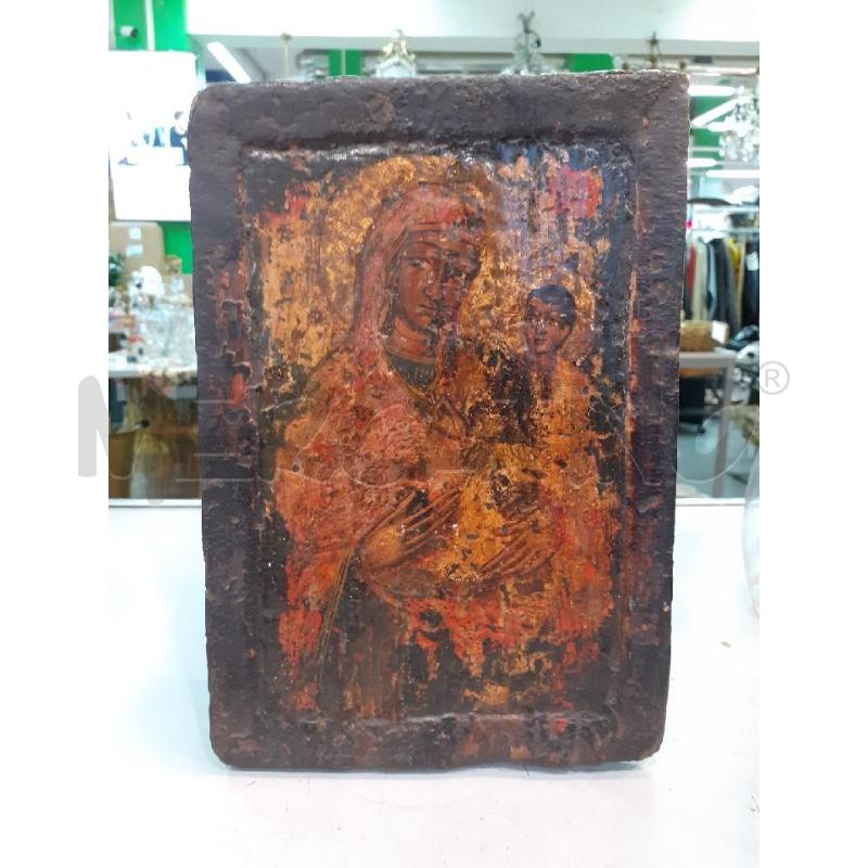 ICONA MADONNA CON BAMBINO PICCOLA SCURA | Mercatino dell'Usato Roma monteverde 1