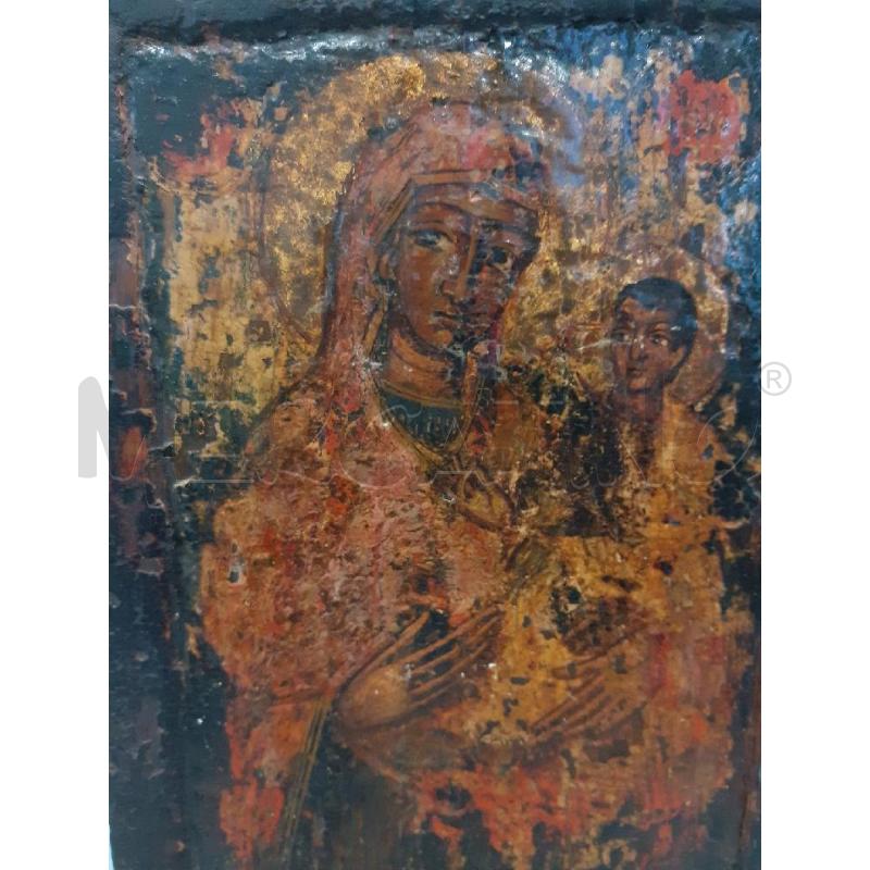 ICONA MADONNA CON BAMBINO PICCOLA SCURA | Mercatino dell'Usato Roma monteverde 3