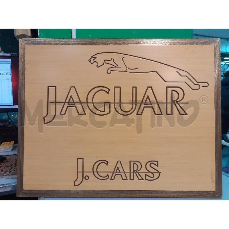 INSEGNA LEGNO JAGUAR J.CARS | Mercatino dell'Usato Roma monteverde 1