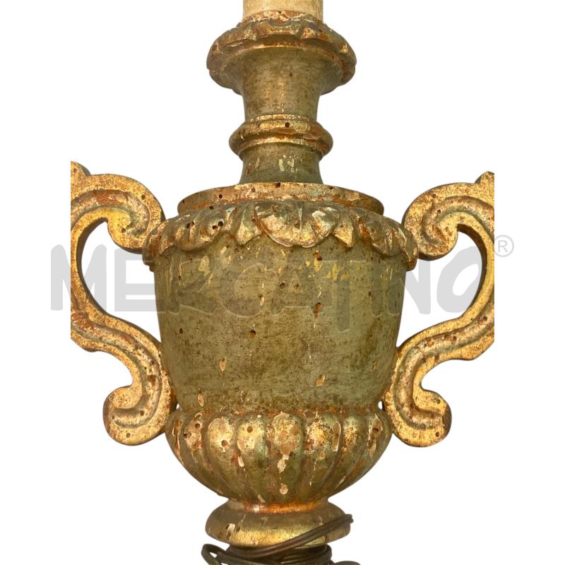 LAMPADA LEGNO XIX SECOLO DA RESTAURARE | Mercatino dell'Usato Roma monteverde 5