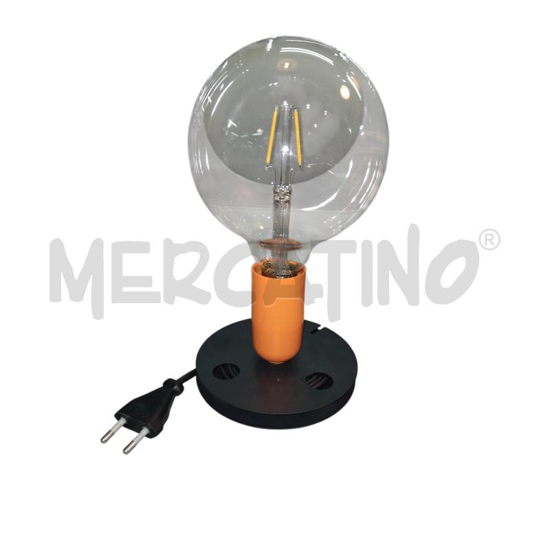 LAMPADINA FLOS BASE ARANCIONE E NERA  | Mercatino dell'Usato Roma monteverde 1
