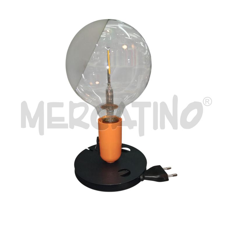 LAMPADINA FLOS BASE ARANCIONE E NERA  | Mercatino dell'Usato Roma monteverde 3
