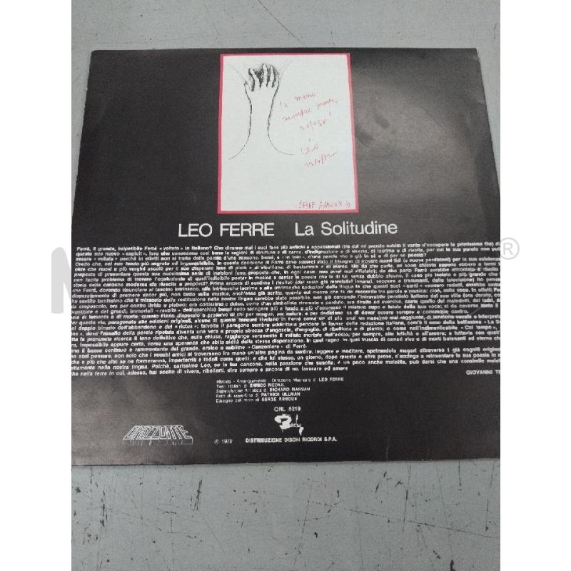 LEO FERRE LA SOLITUDINE EDIZ ORIZZONTE | Mercatino dell'Usato Roma monteverde 3