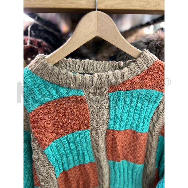 MAGLIONE UOMO HAND EMBROIDERED AZZ BEIGE | Mercatino dell'Usato Roma monteverde 2