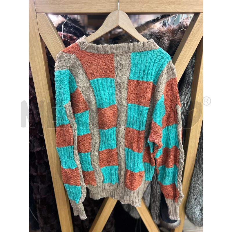 MAGLIONE UOMO HAND EMBROIDERED AZZ BEIGE | Mercatino dell'Usato Roma monteverde 3