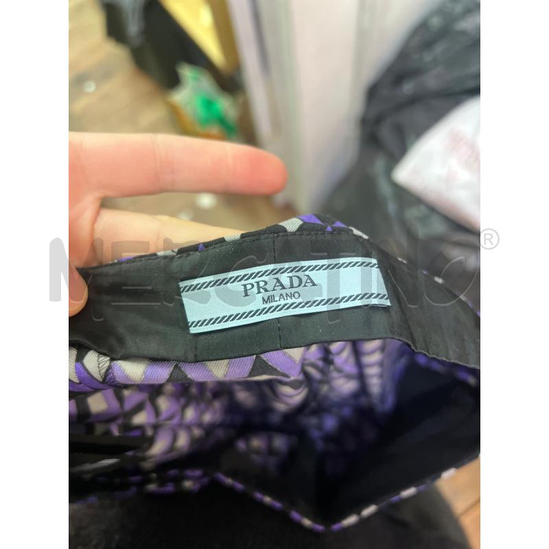 PANTALONE DONNA PRADA VIOLA ROMBI | Mercatino dell'Usato Roma monteverde 4