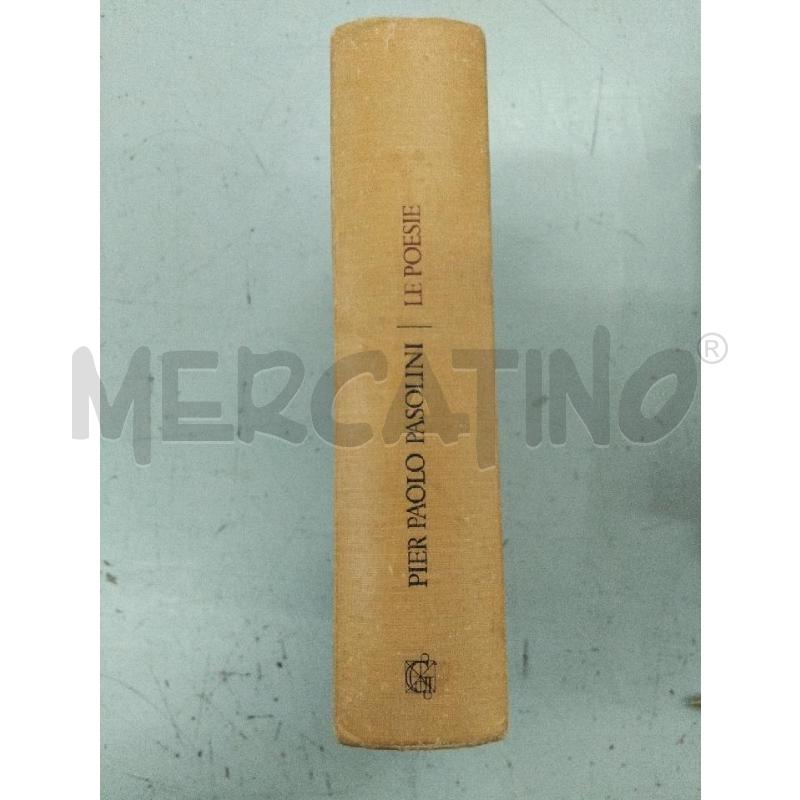 PASOLINI LE POESIE GARZANTI PRIMA EDIZIONE SENZA SOVRACCOPERTA COPERTINA RIGIDA ARANCIONE | Mercatino dell'Usato Roma monteverde 1